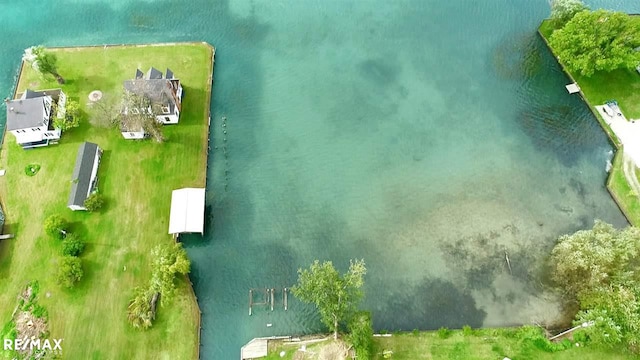 bird's eye view of a nearby body of water