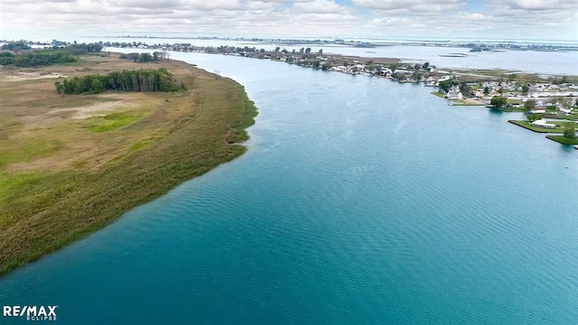 drone / aerial view of a large body of water