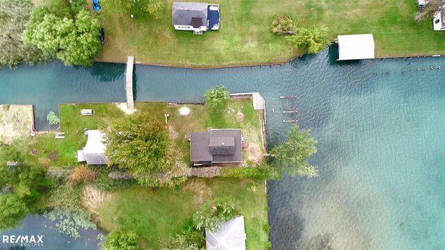 drone / aerial view of a nearby body of water
