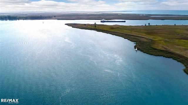 aerial view of a large body of water