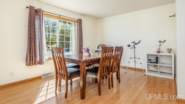 1000 N Evergreen Dr, Iron Mountain, MI 49801 - dining space with light wood-style flooring and baseboards