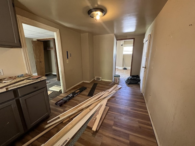 106 S Chilson St, Bay City, MI 48706 - hall with dark wood finished floors and baseboards