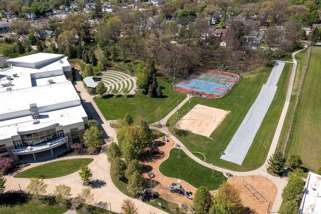 aerial view of property's location