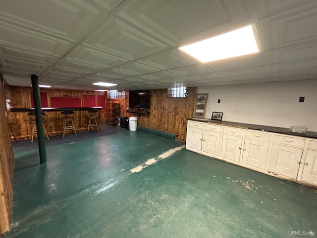 258 W Jasper St, Gwinn, MI 49841 - finished below grade area featuring bar area and wooden walls