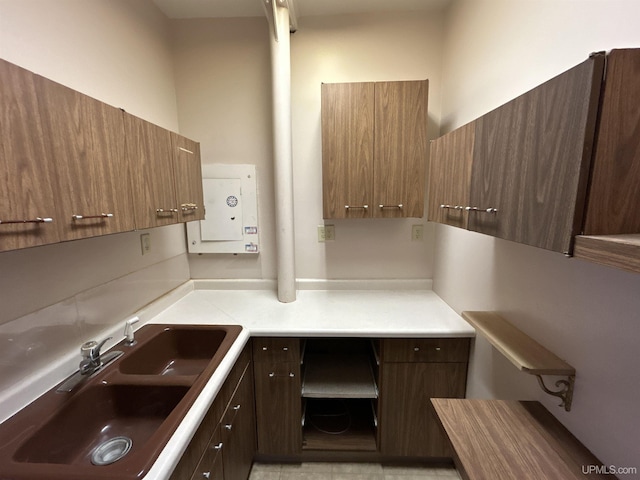 258 W Jasper St, Gwinn, MI 49841 - kitchen featuring a sink, modern cabinets, and light countertops