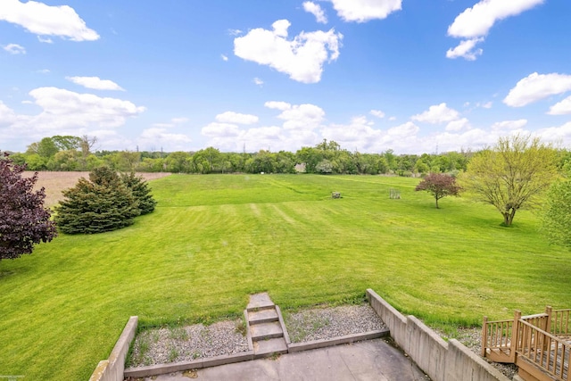 view of green lawn
