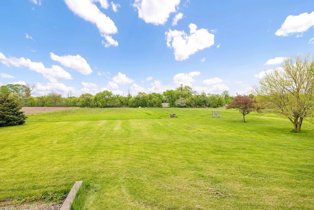 view of green lawn