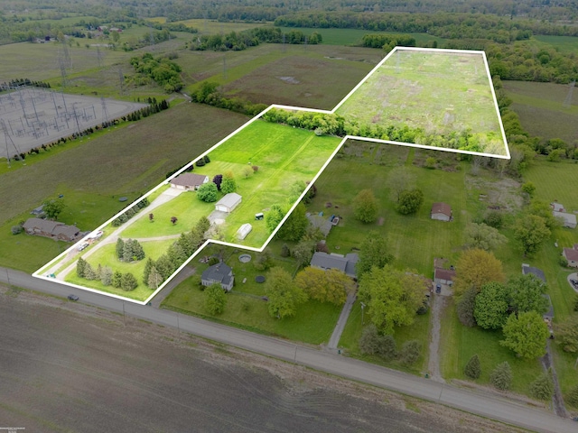 overview of rural landscape with property parcel outlined