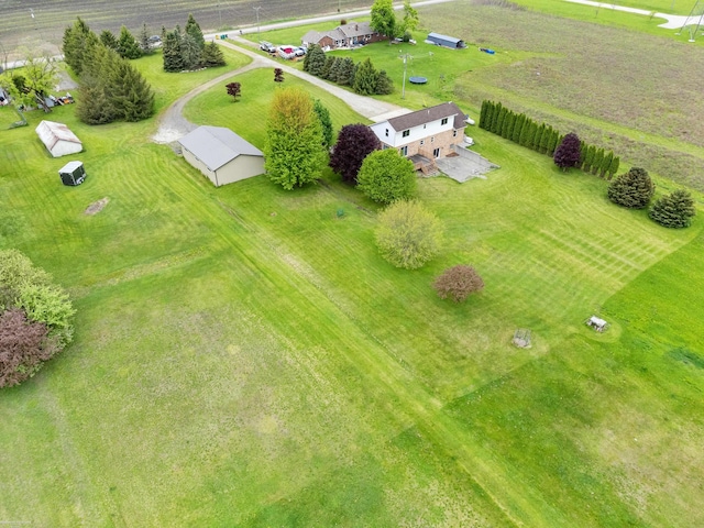 aerial view of sparsely populated area