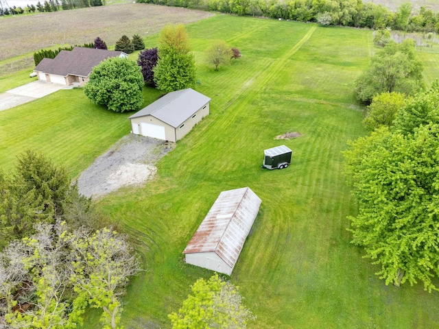 aerial view of sparsely populated area