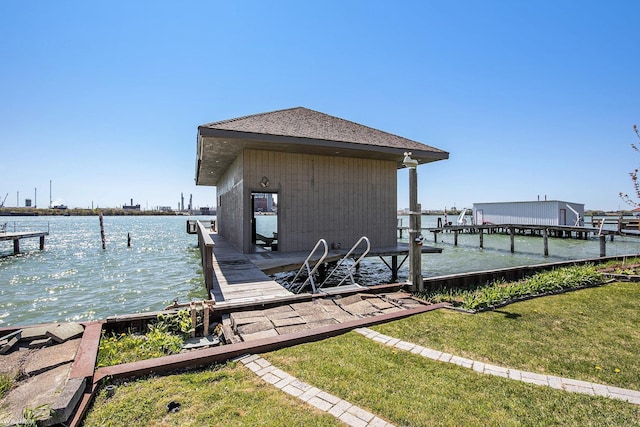 2758 Military St, Port Huron, MI 48060 - dock with a water view and a lawn