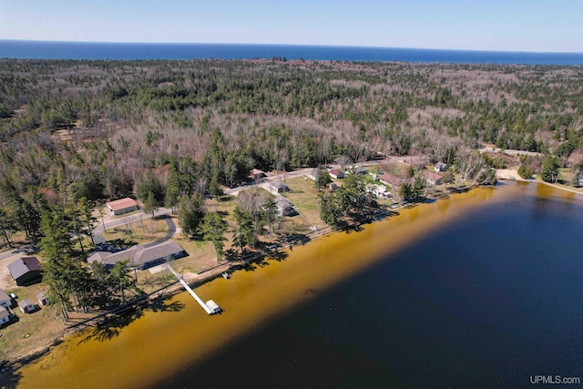 536 N W Gulliver Lake Rd, Gulliver, MI 49840 - aerial view of property's location featuring a forest and a nearby body of water