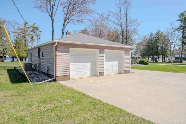 536 N W Gulliver Lake Rd, Gulliver, MI 49840 - detached garage featuring central AC unit