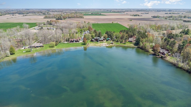 view of rural area featuring a large body of water