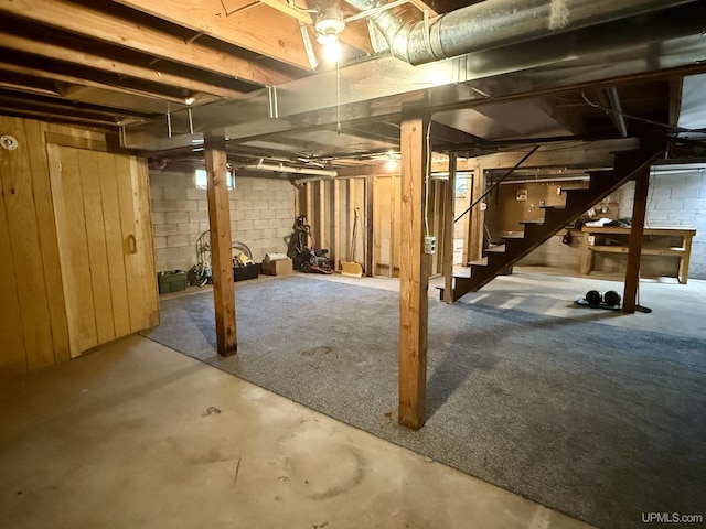 39 Stonegate Hts, Marquette, MI 49855 - unfinished below grade area featuring stairway