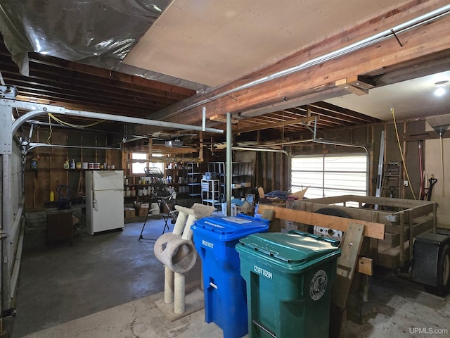 1604 Mildred Ave, Marquette, MI 49855 - garage with freestanding refrigerator