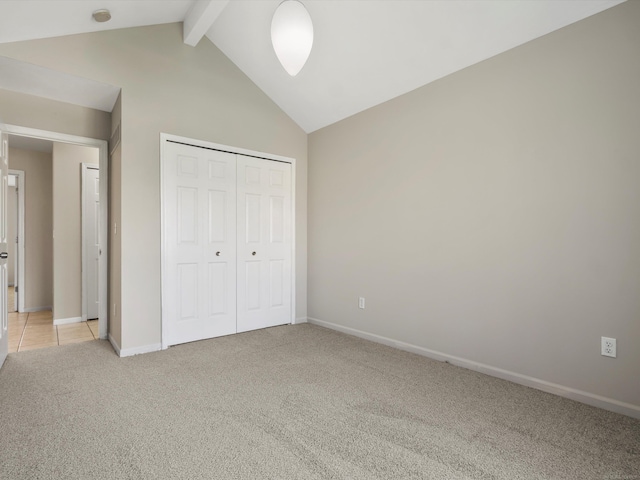 55374 Raspberry Dr, Macomb Twp, MI 48042 - unfurnished bedroom featuring light carpet, baseboards, and a closet