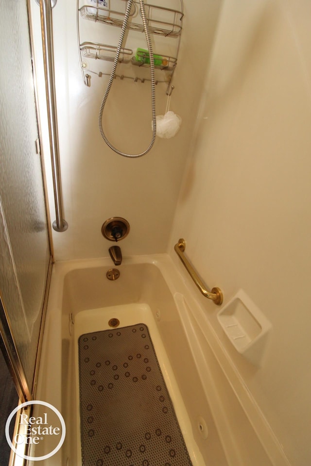 full bathroom featuring tub / shower combination