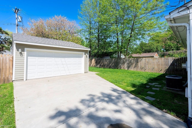 detached garage with central AC