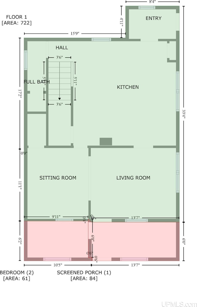 18020 Lake Rd, Pelkie, MI 49958 - property floor plan