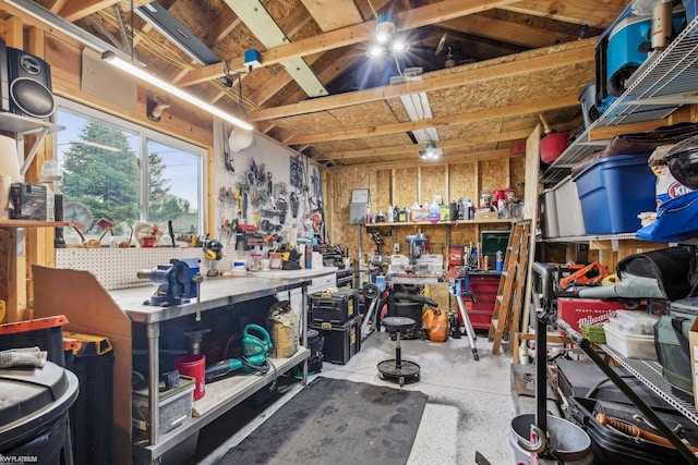 11770 Lennry Rd, Shelby Twp, MI 48315 - misc room with a workshop area and concrete floors