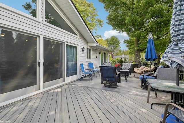 11770 Lennry Rd, Shelby Twp, MI 48315 - deck featuring outdoor dining space and outdoor lounge area