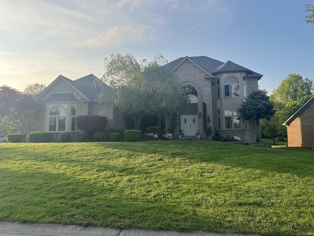 53641 Buckingham Ln, Shelby Twp, MI 48316 - french country home with a front yard
