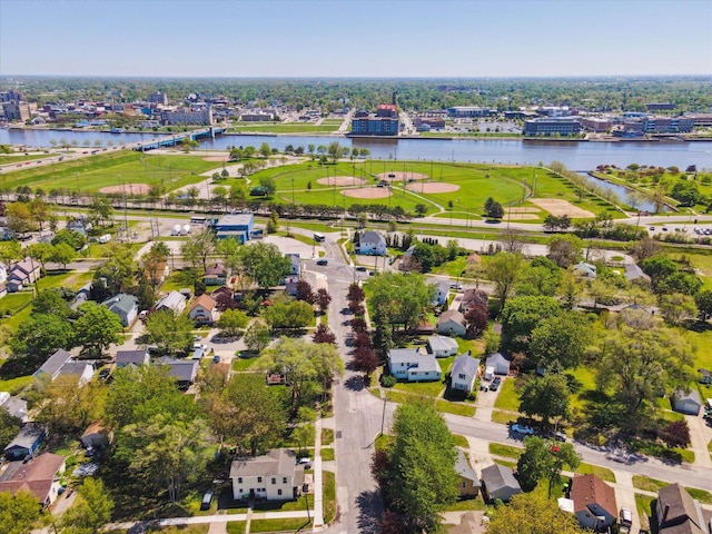 402 E Fisher St, Bay City, MI 48706 - aerial perspective of suburban area with a nearby body of water