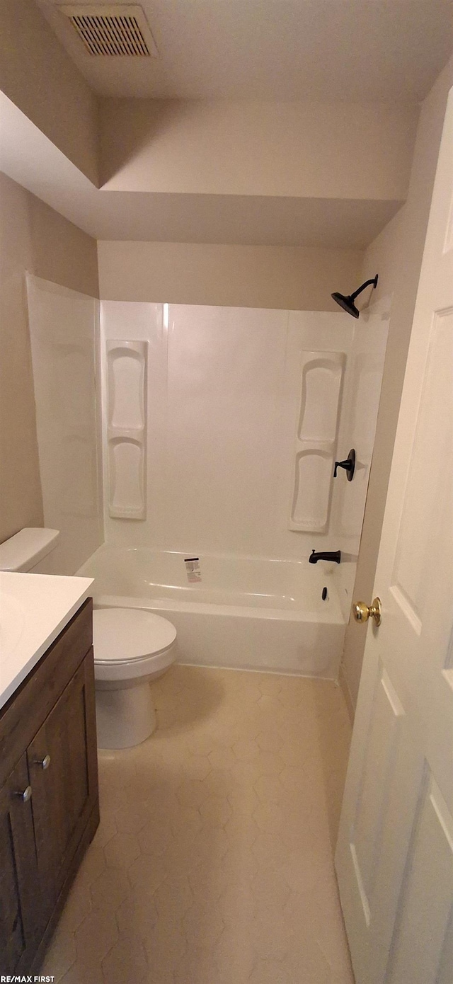 38770 Lanse Creuse St, Harrison Twp, MI 48045 - bathroom with shower / tub combination, toilet, and vanity