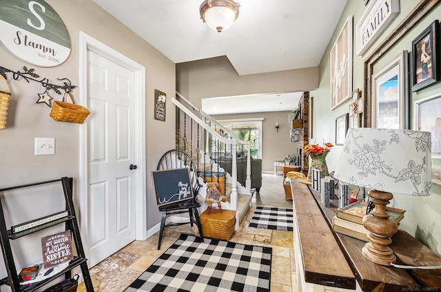 38186 Jefferson Ave, Harrison Twp, MI 48045 - foyer entrance with stairway and baseboards