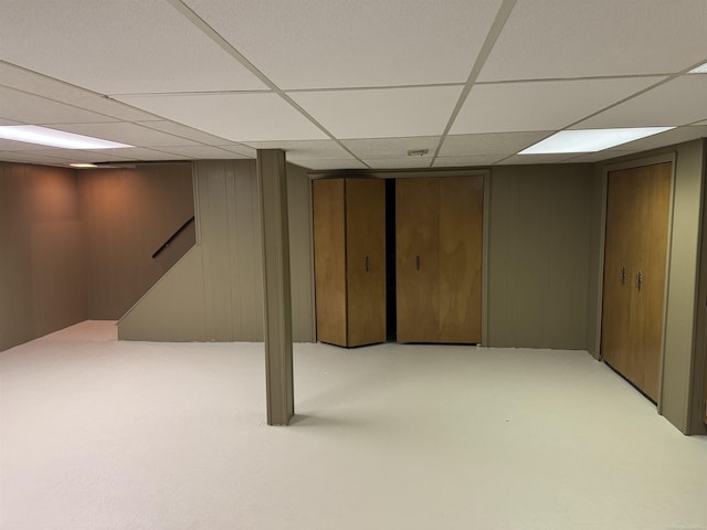 4283 Snoal Ln, Shelby Twp, MI 48316 - finished basement featuring a paneled ceiling