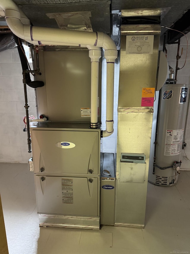 4283 Snoal Ln, Shelby Twp, MI 48316 - utility room featuring gas water heater