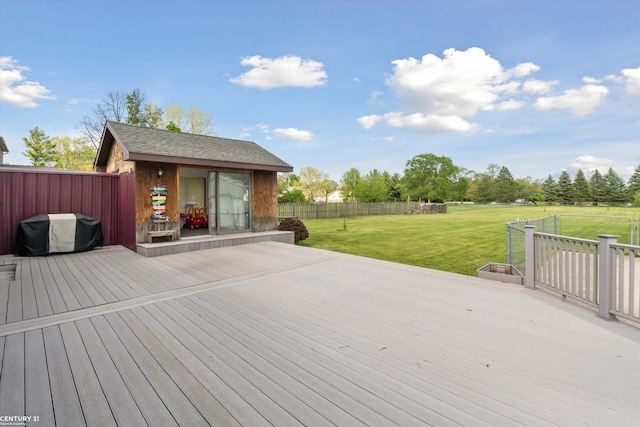 1497 Parke St, Rochester Hills, MI 48307 - deck featuring area for grilling and an outdoor structure