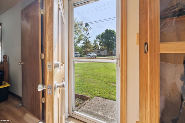 1497 Parke St, Rochester Hills, MI 48307 - doorway with wood finished floors