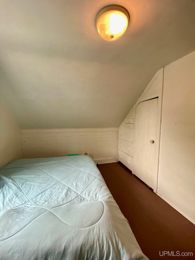 213 N Fifth St, Marquette, MI 49855 - bedroom featuring lofted ceiling