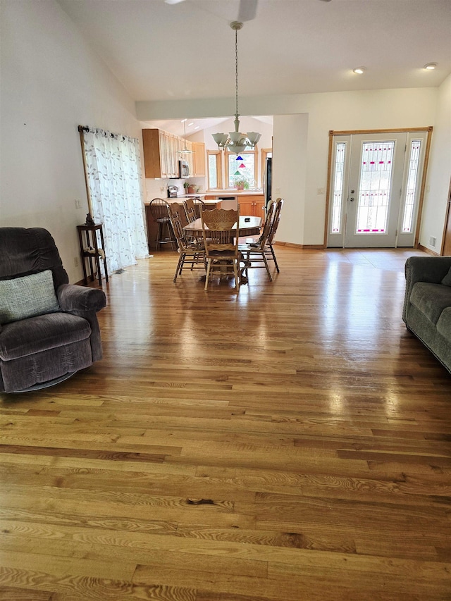 41 W River Dr, Gladwin, MI 48624 - dining area featuring wood finished floors