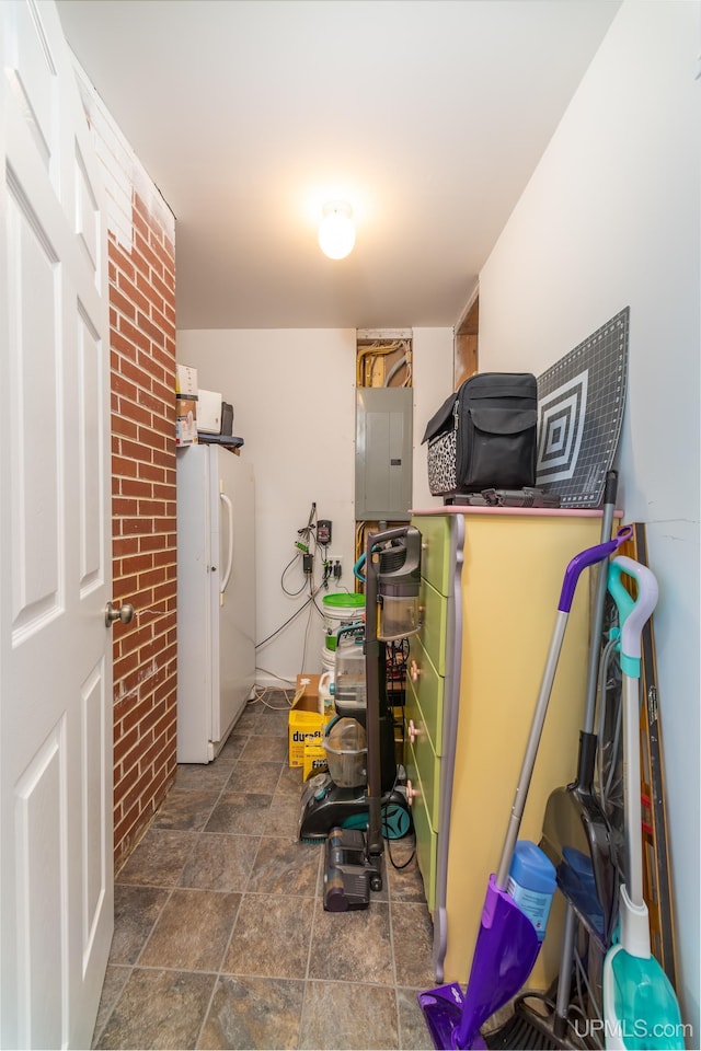 106 Green Rd, Michigamme, MI 49861 - washroom featuring electric panel and stone finish floors