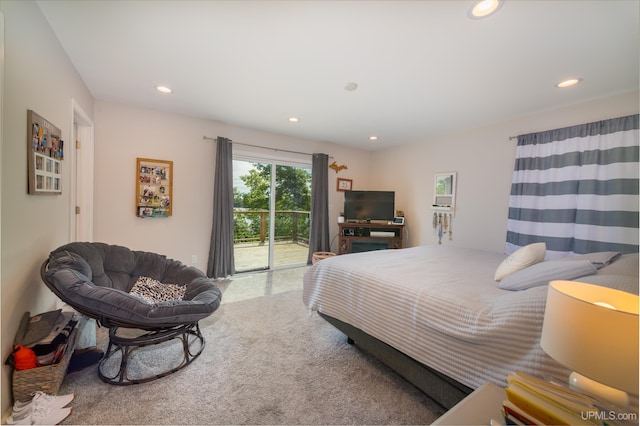 106 Green Rd, Michigamme, MI 49861 - carpeted bedroom featuring access to outside and recessed lighting