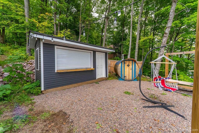 106 Green Rd, Michigamme, MI 49861 - view of shed with view of wooded area