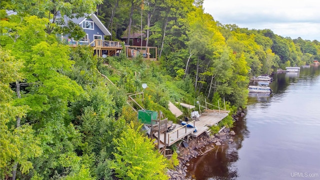 106 Green Rd, Michigamme, MI 49861 - view from above of property with a large body of water and a forest