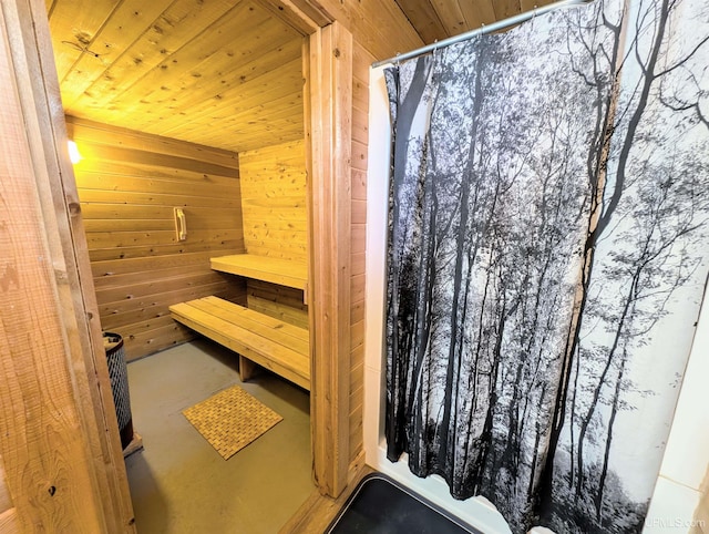 14 Arrowhead Dr, Marquette, MI 49855 - sauna / steam room with wooden walls and wooden ceiling