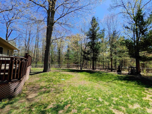 14 Arrowhead Dr, Marquette, MI 49855 - view of yard featuring a deck