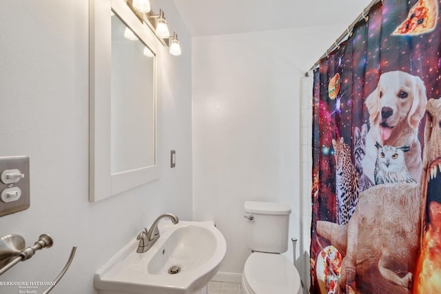 1131 Boyd St, Troy, MI 48083 - full bath with toilet, a sink, and curtained shower