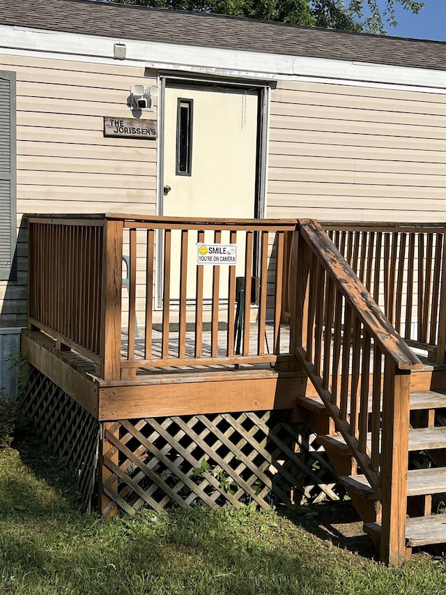 3065 S Curtisville Rd, South Branch, MI 48761 - view of wooden terrace