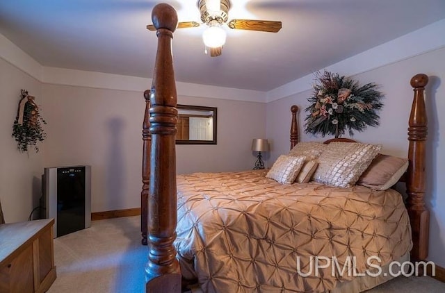 18918 Canal Rd, Houghton, MI 49931 - carpeted bedroom featuring a ceiling fan