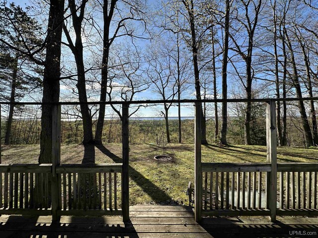 9014 Stagecoach Q.5 Ave, Gladstone, MI 49837 - view of wooden deck
