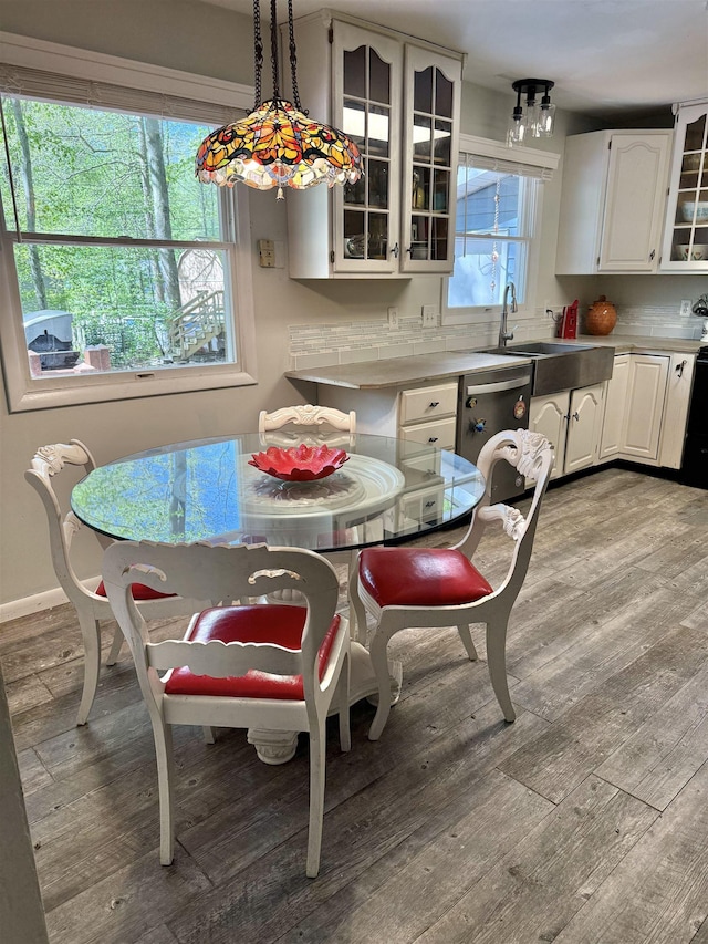555 W Saxton Rd, Sanford, MI 48657 - dining room with wood-type flooring