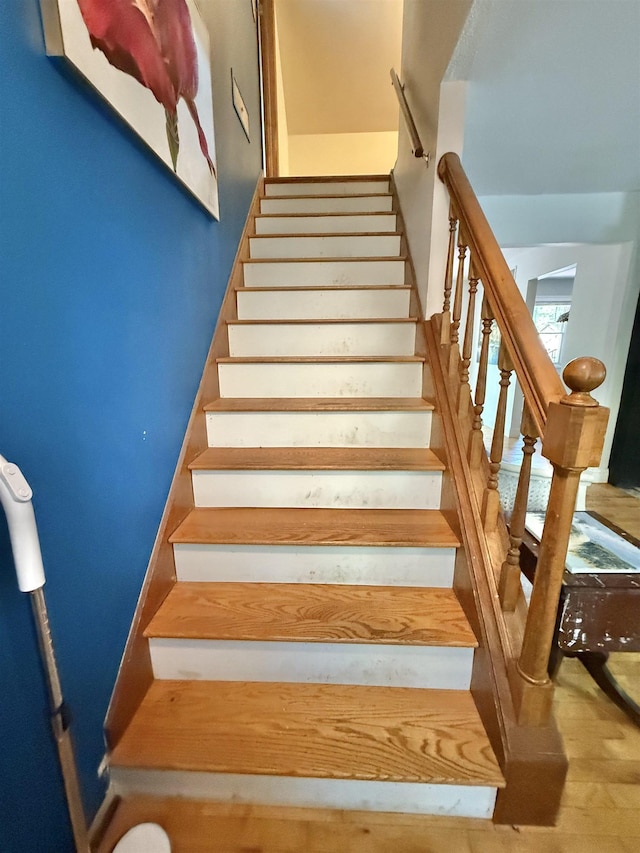 555 W Saxton Rd, Sanford, MI 48657 - staircase with wood finished floors