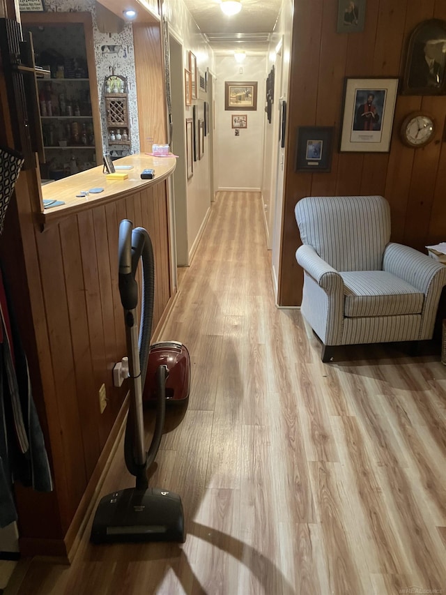 63150 Mound Rd, Washington Twp, MI 48095 - hallway featuring light wood finished floors and baseboards