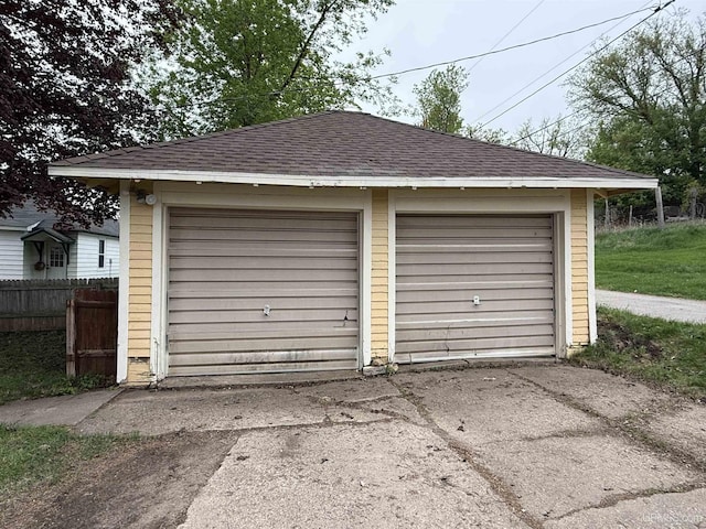 404 W Ludington St, Iron Mountain, MI 49801 - detached garage with fence